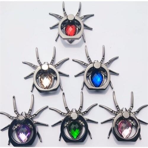 Universal Spider Bling Finger Ring Holder 360 Rotate Phone Stent Diamond Mobile Phone Holder Finger Stand for IPhone Xiaomi