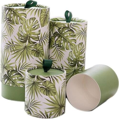 Xin Jia Yi packaging gift box white/fancy paper with candy color round storage tea watch candle multi-function fashion box