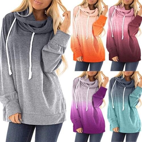 Womens Hoodies Casual Sweatshirt 2020 Autumn Tie Dyes Print Sweatshirt Loose Female Pullover Hoodies Tops Sweatshirt 2020