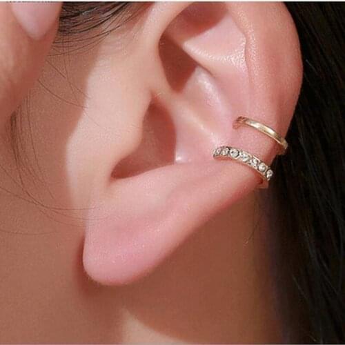 Women Vintage Ear Cuffs Clip Earrings Punk Geometric No Piercing Fake Cartilage Earring Jewelry