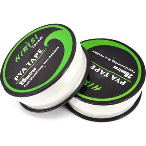 1 Pcs 10mm X 20m PVA Tape Fast Water Dissolving Carp Fishing Tools Water-soluble Film Bollie String Fishing Feeder Accessories