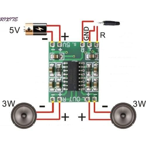 10pcs PAM8403 Super Mini Digital Amplifier Board 2 * 3W Class D Digital 2.5V To 5V Power Amplifier Board Efficient