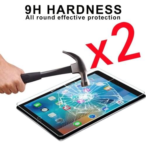 2Pcs Tablet Tempered Glass Screen Protector Cover for Apple IPad Air 1/Air 2 9.7 Inch Anti-Scratch Full Coverage Protective Film