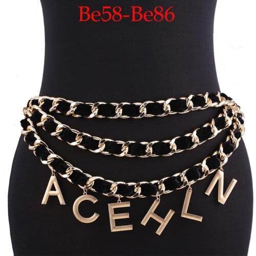 2021 Letter Designer Belts For Woman Belly Chain Waist Chain Statement Wedding Letter Tassel Jewelry Accessories Christmas Gifts