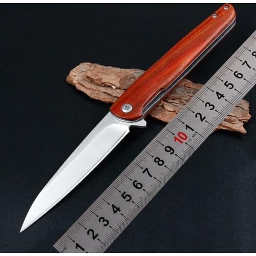 5497 folding pocket outdoor camping hunting knife D2 blade sandalwood handle Tactical Survival Creative gifts Knives EDC tools