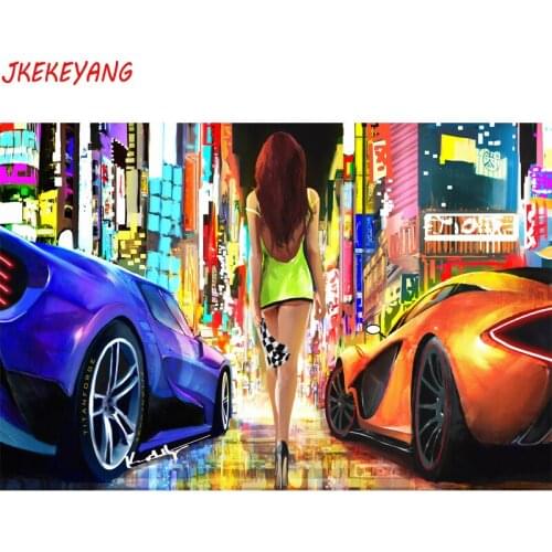 5D DIY square/round Diamond painting Racing and beauty Cross Stitch Diamond Embroidery Pattern Rhinestone J2197