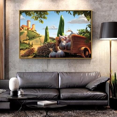 Artcozy Oil Canvas Painting carl_warner_food_landscape- For Home Decoration Wall Art