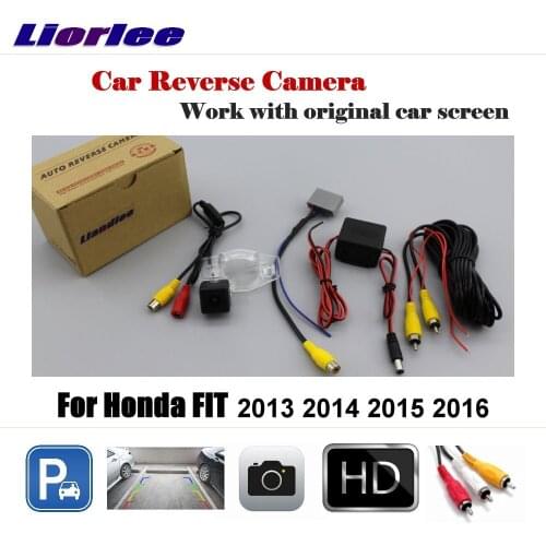 Car Rearview Reverse Parking Camera For Honda FIT 2013 2014 2015 2016 Display / HD CCD Rear View Backup Back CAM