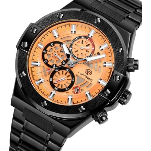 Forsining Mens Sport Style Mechanical Automatic Analog Luxury Unique Wristwatch Relogio Masculino Business Male Watches