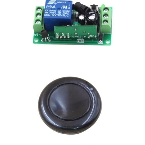 DC 9V 12V 24V 1CH RF wireless remote control switch Transmitter 10A Relay Receiver Remote on/off Learning Code 315Mhz/433Mhz