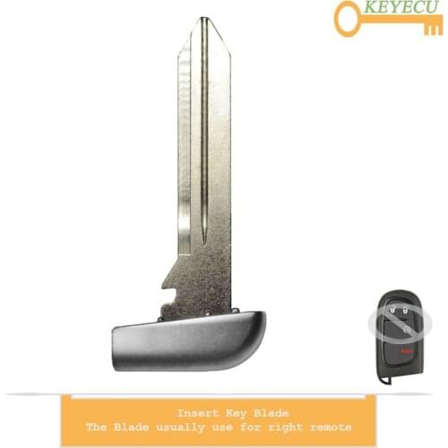 KEYECU Uncut Insert Emergency Car Key Blade for Chrysler 300 for Dodge Dart Journey Smart Proximity Remote Key M3N-40821302