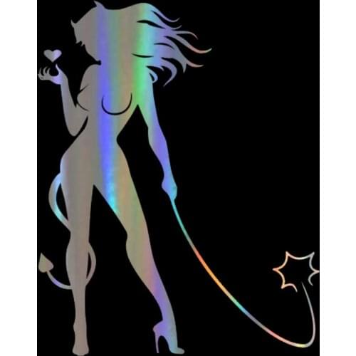 Creative Car Stickers Sexy Devil Girl Decals for Motorcycle Car Decorative KK Vinyl Cover Scratches Waterproof Apply To Car