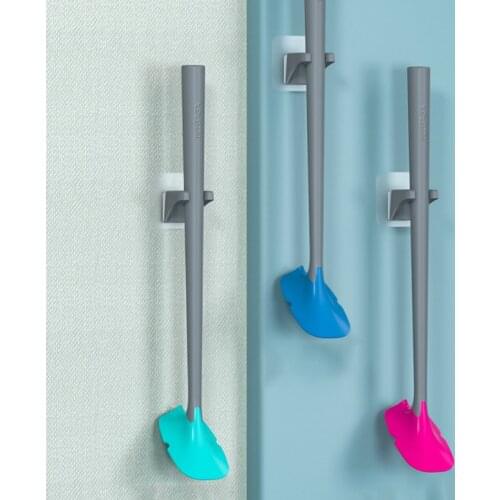Soft Glue Toilet Brush Latest Technology No Bristles Will Not Hide Dirt Easy To Clean Gap Cleaning Wall Hanging