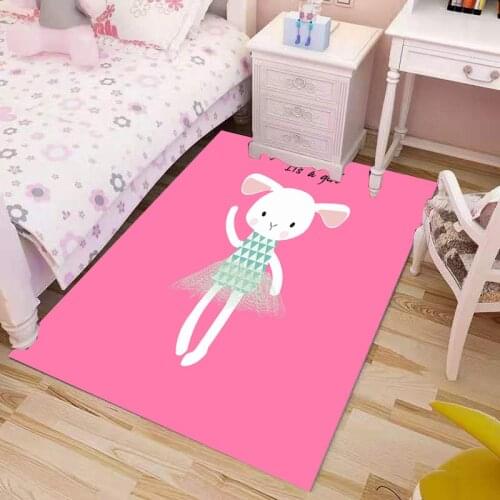 Cartoon Rabbit Anti-Skid Floor play Mats 3D Carpet Non-slip Rug Dining Living Room Soft Kids Bedroom Mat Carpet