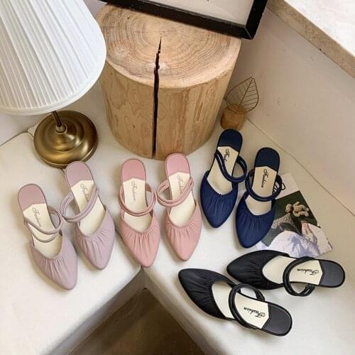 2021 New Womens Sandals Fashion Outer Slippers Summer Solid Color Shoes Korean Version Of Plastic Low-top Shoes