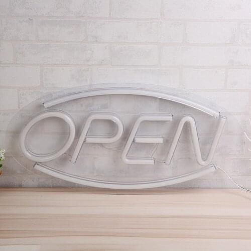 OPEN Letters Shaped Hanging LED Neon Light Shop Signs USB LED Light for Home Store