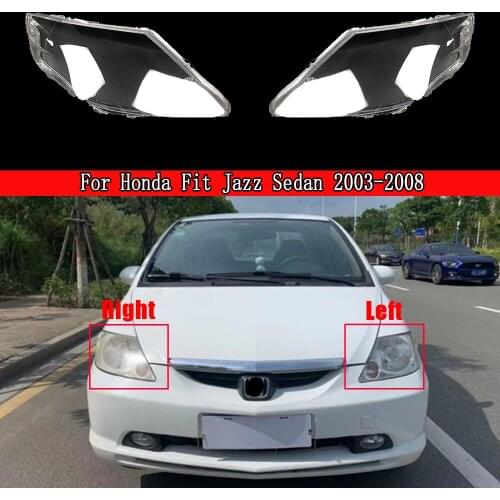 Front Headlamps Glass Headlights Shell Cover Replacement Transparent Lampshades Masks Lens For Honda Fit Jazz Sedan 2003-2008