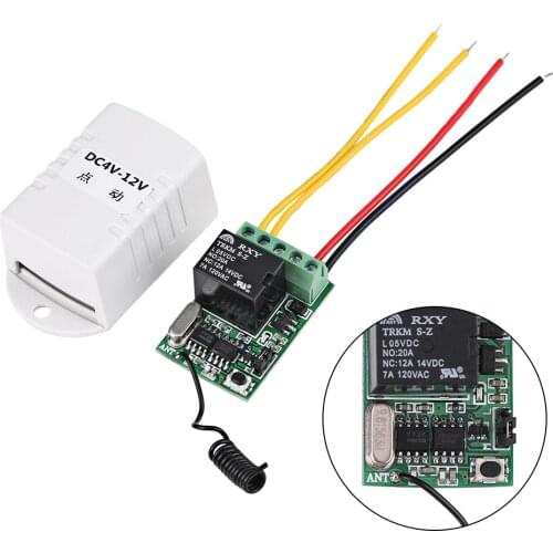 DC 4V 5V 6V 7.4V 9V 12V Wireless Relay Remote Control One Key Switch Receiver Transmitter Computer Host Boot Wireless Remote