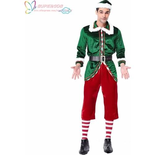 Christmas Santa Claus new long-sleeved coat costume adult men party performance cosplay,Perfect Custom For you