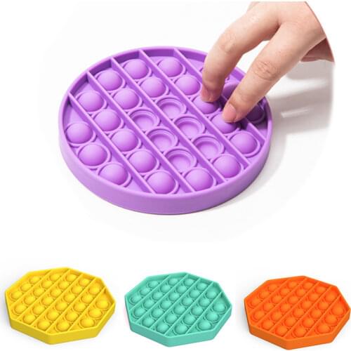 Push Bubble Fidget Sensory Toy New Push Pop Bubble Fidget Antistress Toys Adult Kids Pop Fidget Sensory Squeeze Toy Autism