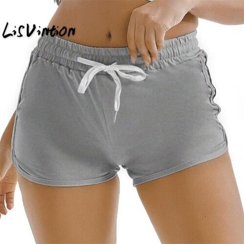 Summer Leisure Women Shorts Binding Side Split Elastic Waist Loose Casual Workout Waistband Running Yo-Ga Short