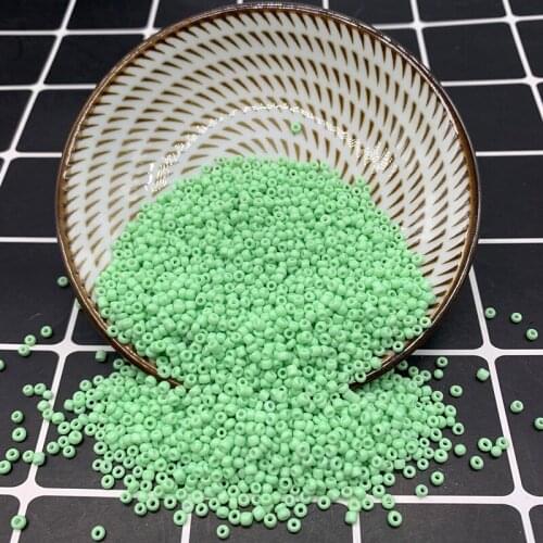 New 2 3 4mm Size Glass With Seed Spacer beads Jewelry Making Fitting Light Green