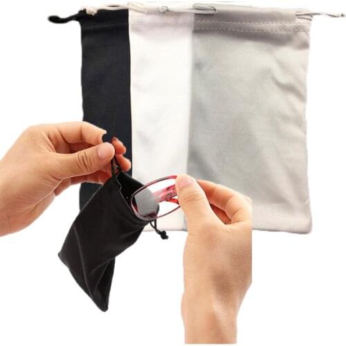 1Pc Portable Sunglasses Bag Dust proof Microfiber cloth Pouch Pocket Drawstring Microfiber Glasses Carry Bag Eyewear Container