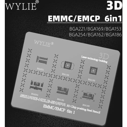 Jyrkior For Huawei HI6250 HI6220 HI6620 HI3660 0.12MM Multi-Function CPU BGA Reballing Stencil Plant Tin Steel Net