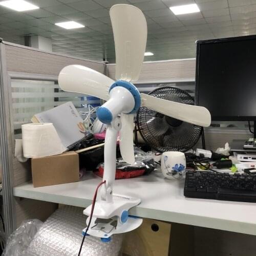 24BB 16.5inch 12V 8W Silent Ceiling Fan One Speed Quiet Clip On Fan Desk Fan for Camping Tent Outdoor Car SUV Bedroom