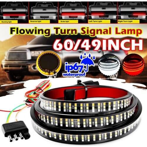 49"/60" automotive flexible LED light bar tailgate light tail light turn signal turn signal reversing light DC12V