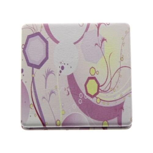 6*6cm Square Double Sided Stainless Steel Cute Small Folding Portable Handbag Compact Mirror