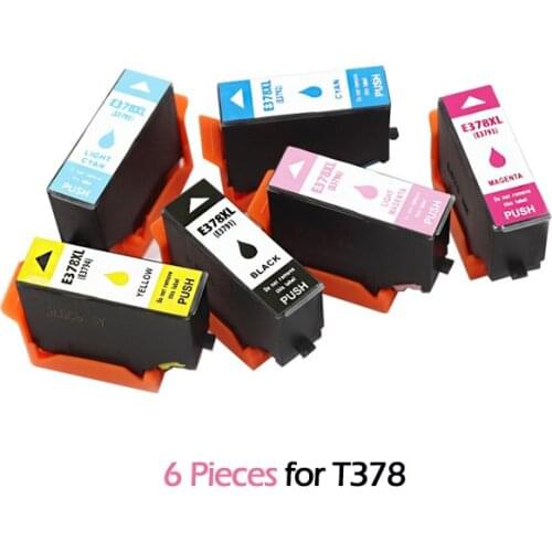 6 Pieces for Epson T378XL T378 Compatible Ink Cartridges For Epson Expression Photo XP-8500 XP-8505 XP-15000 printers