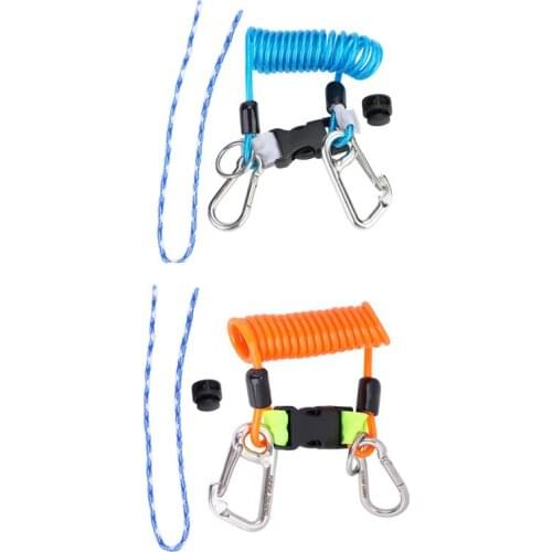 Keep Diving Scuba Anti-lost Spring Coil Safety Emergency Lanyard Diving Outdoor Climbing Little Tool with Quick Release Buckle