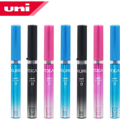 1Pcs JAPAN UNI 0.5-203 automatic pencil lead KURU TOGA series 0.5mm outer soft inner hard not easy to break