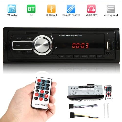 VODOOL 1Din Car Radios Stereo Bluetooth Remote Control AUX-Input USB/RCA FM Audio MP3 Player In-Dash Auto Radio