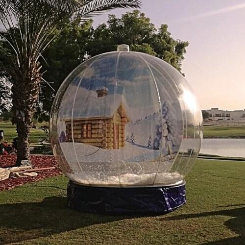 Factory Price Inflatable Human Snow Globe With Fan 2M/3M/4M Dia Snow Globe Photo Booth Christmas Yard Snow Globe Christmas