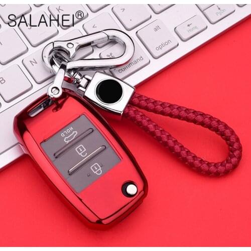 TPU+PC Car Key Case Cover For Kia Rio QL Sportage Ceed Cerato Sorento K2 K3 K4 K5 Auto Protective Shell Interior Accessories