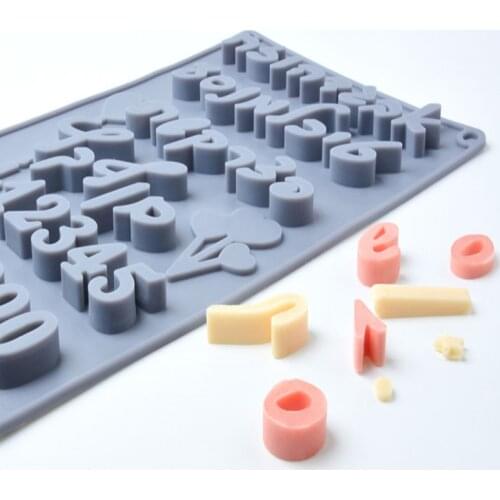 Hebrew Arabic Numerals Israeli Text Shape Chocolate Mold Digital Mold Biscuit Baking Utensils (random Colors) Cake Tools