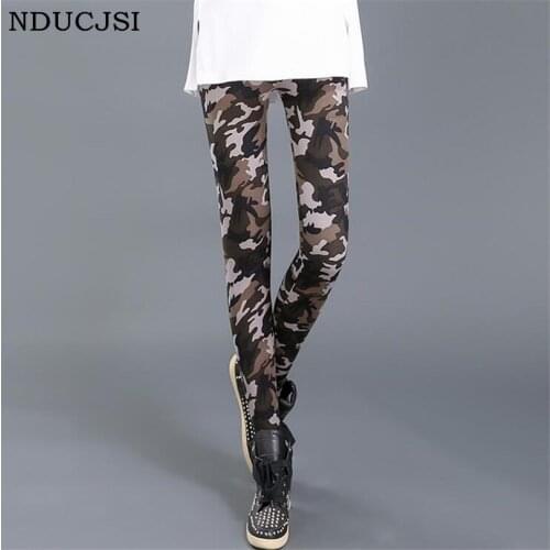 NDUCJSI Camouflage Printed Leggings Women High Waist Pants Plus Size Leggins Push Up Legging Workout Elastic Fitness Leggins