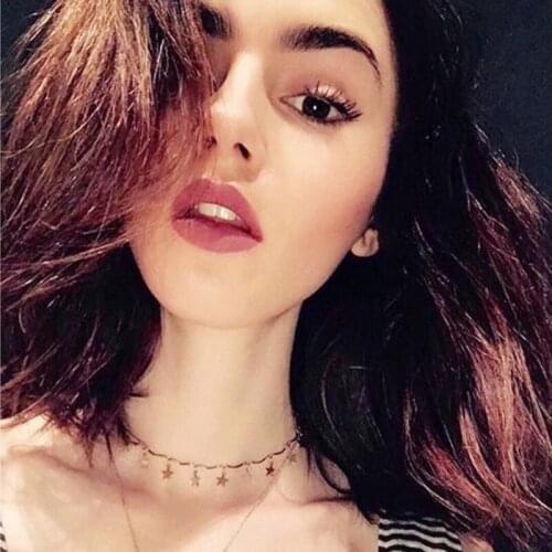 Summer Golden Five-pointed Star Clavicle Chain Necklace for Women New Trendy Jewelry Accessories