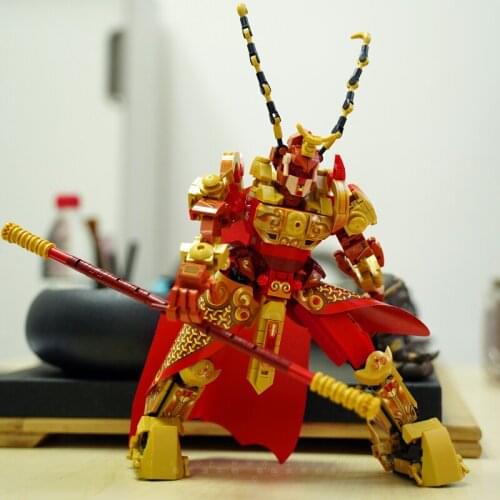 Model Building Blocks Sun Wukong Man Xiao Xia Model Mecha Assembled Toy Monkey King Puzzle Boy