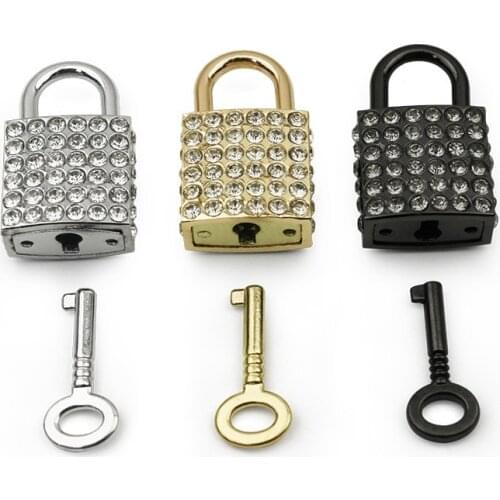 New luggage handbags hardware accessories jewelry lock decorative glossy padlock small square lock light body lock