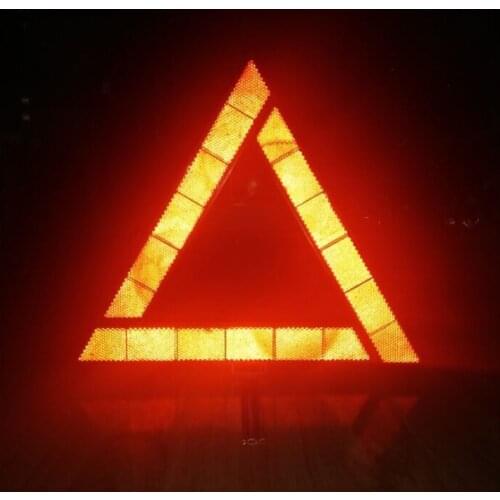 Car Emergency Breakdown Warning Triangle Tripod Red Reflective Safety Hazard Stop Sign Reflector Red Traffic Sign