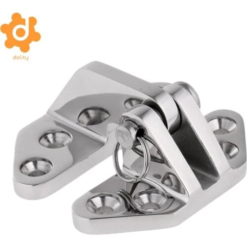 Durable Polished 316 Stainless Steel Hatch Hinge with Removable Pin Marine Boat Hardware Deck Caravan 2.7 x 2.56 x 1.18 inch