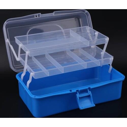 Transparent Folded Tool Box Work-box Foldable Toolbox Medicine Cabinet Manicure Kit Work In For Storage