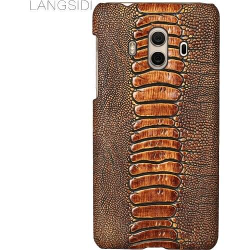 Luxury brand phone case ostrich foot grain half-wrapped phone case For Huawei Mate 10 phone case handmade custom processing