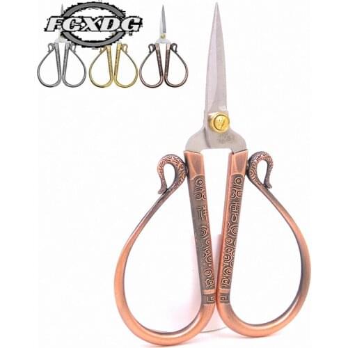 Handmade DIY Sewing Supplies Small Embroidery Sharp Scissors Stainless Steel Vintage Paper Scissors Gold Sewing Thread Scissors