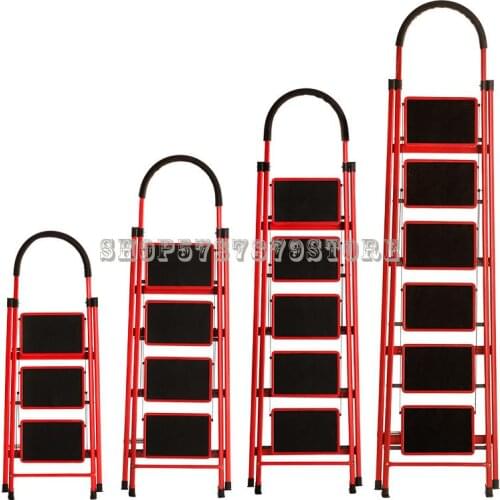 Ladder Household Folding Ladder Thickened Indoor Herringbone Ladder Mobile Staircase Telescopic Staircase Multi-function Es