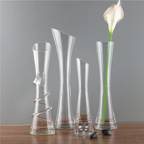 Modern creative style countertop flower vase home decoration transparent small vases gifts creative wedding decoration