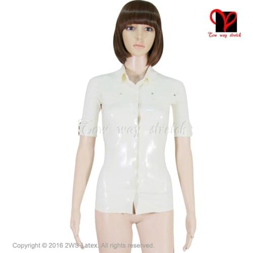 Two way stretch Short Sleeve Shirts For Women